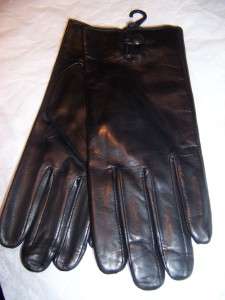 Ladies One Button Italian Leather Gloves,Thinsulate  