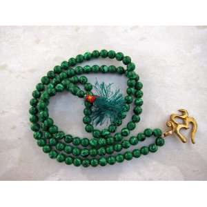   Mala 108 Prayer Beads on String with Om Pendant + Guru Bead Arts