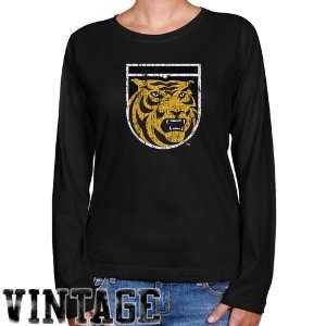 NCAA Colorado College Tigers Ladies Black Distressed Logo Vintage Long 