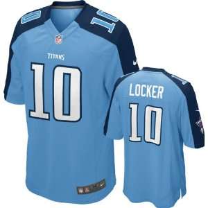  Jake Locker Jersey Home Blue Game Replica #10 Nike 