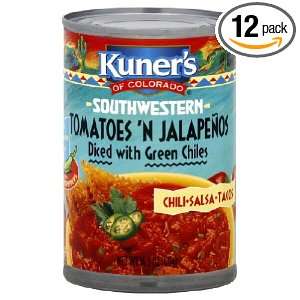 Kuners Tomatoes and Jalapenos, 14.5 Ounce (Pack of 12)  