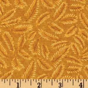  44 Wide The Great I Am Tossed Leaf Gold Fabric By The 