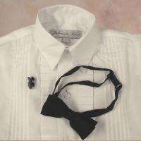 Johnnie Lene Boy Black Kids Tuxedo Dress Suit Set Size  