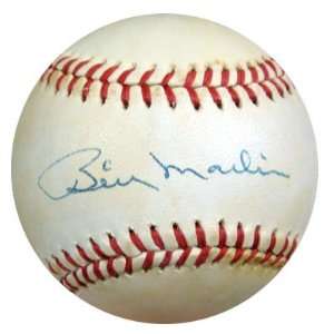  Billy Martin Autographed AL MacPhail Baseball JSA #X07607 