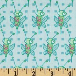  44 Wide Garden Friends Ivy League Bees Mint Fabric By 