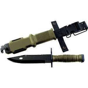  Ontario 493 M9 Bayonet & Scabbard 7 Blade, OD Green 