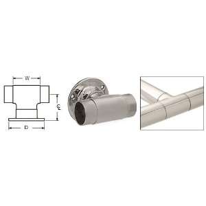 CRL Brushed Stainless Flush Wall Mount Tee for 1 1/2 Tubing by CR 