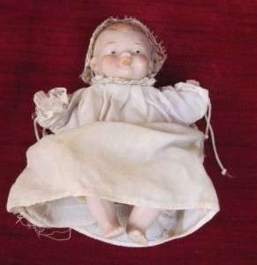 Vintage Jointed All Bisque Baby Doll  