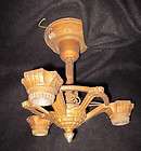   Original Puritan Ceiling Light Fixture Art Deco lighting Old VTG Lamp