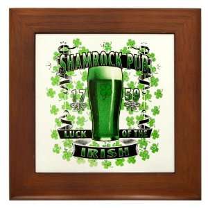  Framed Tile Shamrock Pub Luck of the Irish 1759 St Patrick 