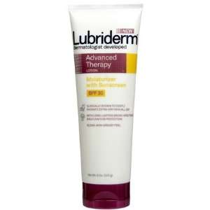Lubriderm Advanced Therapy SPF 30 Moisturizing Lotion, 8 oz (Quantity 