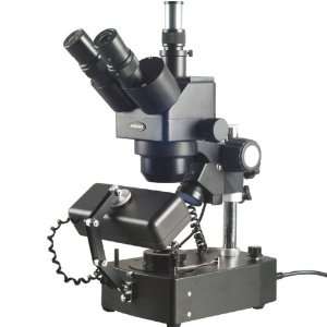  AmScope 10X 80X Jewelry Gem Trinocular Stereo Microscope 