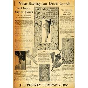  1928 Ad J. C. Penny Department Store Womens Fashion 
