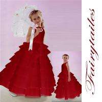 NWT Flower Girl Red Wedding Sleeveless Dress Size 4  
