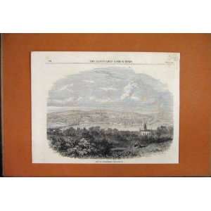  1863 View Londonderry Ireland Country Old Print