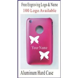  Personalized Laser Engraved iPhone 3G Case Cover Hot Pink 