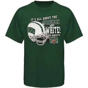  NCAA Ohio Bobcats Green All About Green & White T shirt 