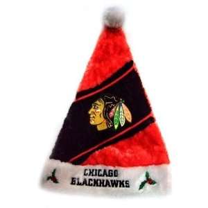  Chicago Blackhawks NHL Colorblock Himo Plush Santa Hat 
