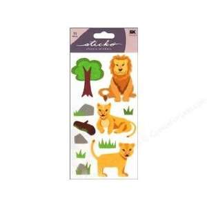  Lion Family Glitter Scrapbook Stickers Arts, Crafts 