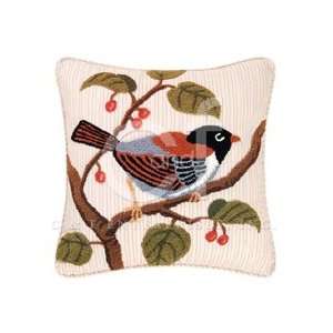  18 x 18 Hooked Pillow, Junco