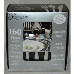 Reflections Heavyweight Looks Like Silver Disposable Flatware (160 