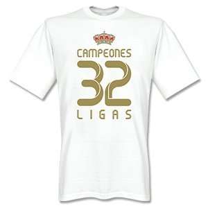  2012 Real Campeones 32 Ligas Tee   White (Front Print 