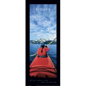  Goals Kayaking Panoramic Motivational Kayaking Poster 