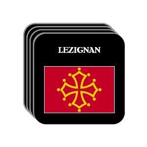  Midi Pyrenees   LEZIGNAN Set of 4 Mini Mousepad Coasters 