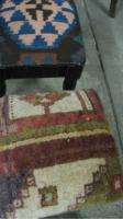 kilim rug upholstered foot stools  