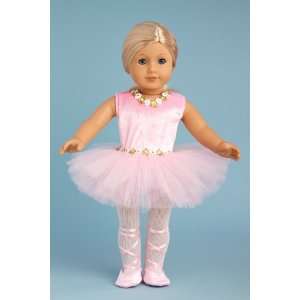   pink leotard with tutu, white tights and ballet shoes. Toys & Games