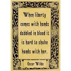 A4 Size Parchment Poster Oscar Wilde Liberty 