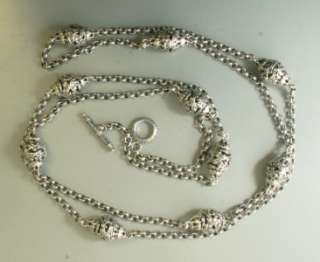 Konstantino St. Silver Station Necklace with filigree  