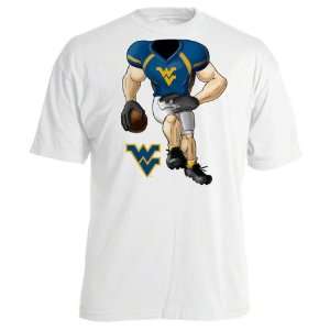West Virginia Mountaineers Toddler White Football Star T Shirt  