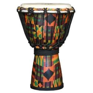  Kente Cloth Royal Djembe, 7 Head Musical Instruments