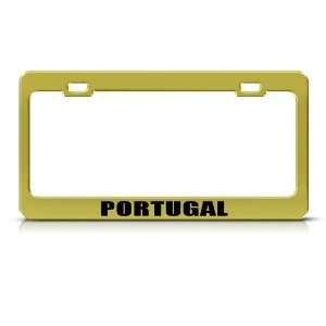  Portugal Portuguese Flag Gold Country Metal license plate 