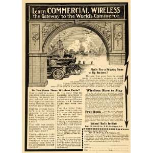  1920 Ad National Radio Institute Railway Commerce Jet 