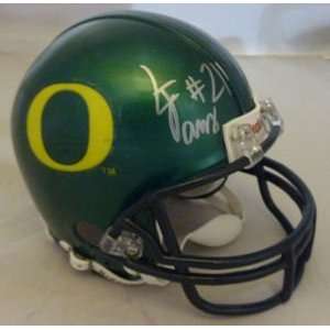LaMichael James Autographed Oregon Ducks Riddell Mini Helmet  