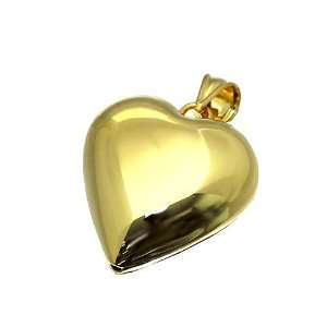  Fashion Heart Pendant ; 1.75 L; Gold Tone Metal Jewelry