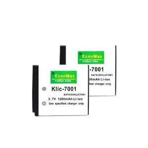  2X KLIC 7001 KLIC7001 Rechargeable 1200mAh Battery For 