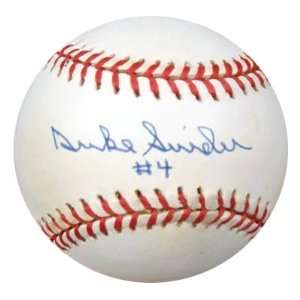  Duke Snider Signed Ball   #4 NL PSA DNA #K31300 Sports 