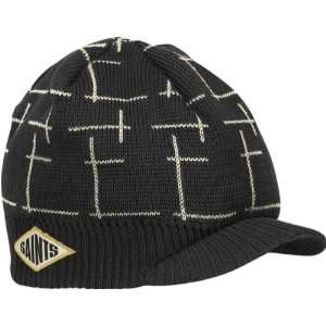   Orleans Saints Retro Sport Pattern Visor Knit Hat