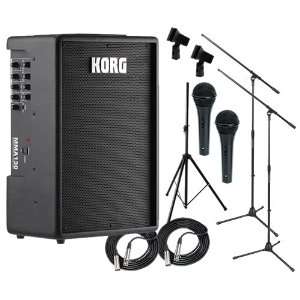  Korg MMA130 Portable PA System AUDIO ESSENTIALS BUNDLE 