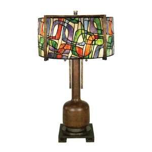  Quoizel Kozmic Tiffany Table Lamp