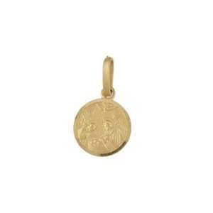 18K Yellow Gold Baptism Medal Jewelry