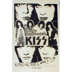  Kiss (W King Kobra) Music Poster Print   11 X 17