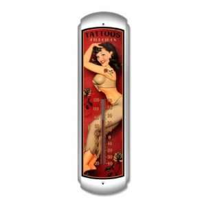  Tattoo Vintage Pin up Sexy Metal Thermometer Sign