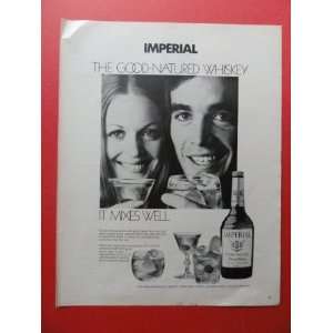  Imperial whiskey,1972 print advertisement (woman/man/drinks 
