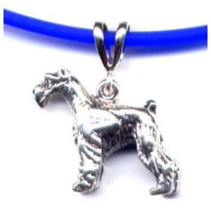  18 Blue Schnauzer Necklace Sterling Silver Jewelry Gift 