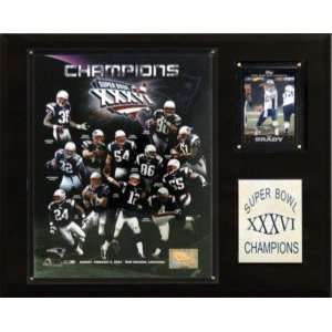  New England Patriots Super Bowl XXXVI Champs 12x15 