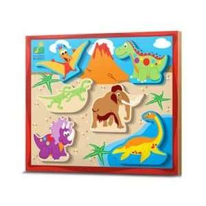    Chunky Puzzles Animals Long Ago   Wood Puzzle Toys & Games